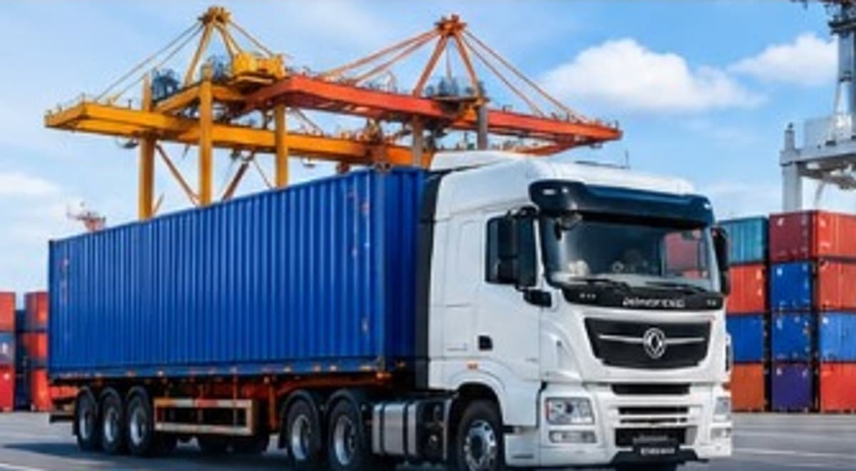 Camião DongFeng de transporte e distribuição de mercadoria alimentícia — NS Express